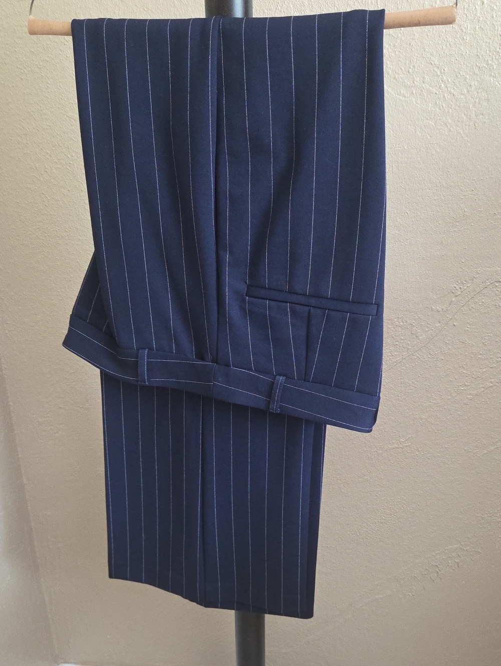 Jones New York Navy Pinstripe Dress Trousers